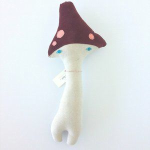 H Luv Handmade Cotton Linen Mushroom Plush 50cm
